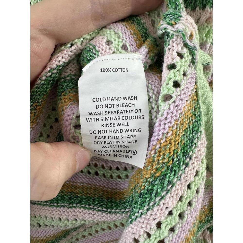 Zaket & Plover Loose Knit Long Sleeve Pullover Multicolor Striped Women’s Small - Picture 7 of 12
